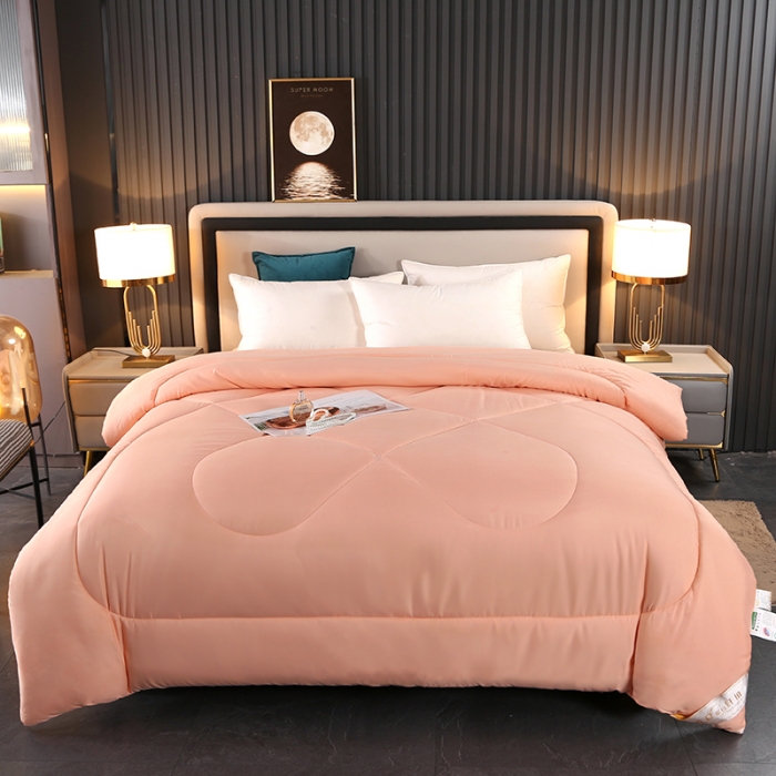 91家纺网 家纺一手货源 找家纺 百花王 2023新款原棉大豆被夏被四季被-风格二 玉色