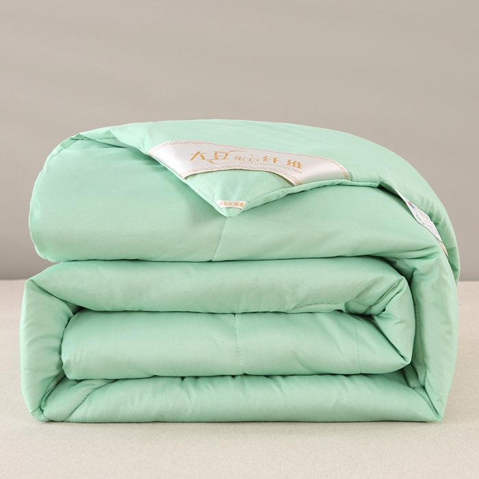 91家纺网 家纺一手货源 找家纺 百花王 2023新款原棉大豆被夏被四季被-风格二 浅绿色