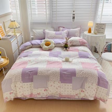 91家纺网 家纺一手货源 找家纺 乐童 2024网红直播爆款吊边＋一字绣工艺款四件套（十） 花香伊人