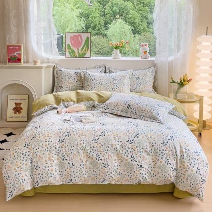 云锦2024秋冬新品全棉磨毛印花系列四件套 盛夏