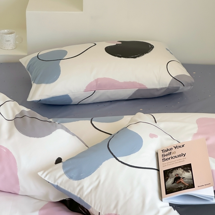 91家纺网 家纺一手货源 找家纺 昔可家纺 2023新款北欧风全棉四件套 北欧几何