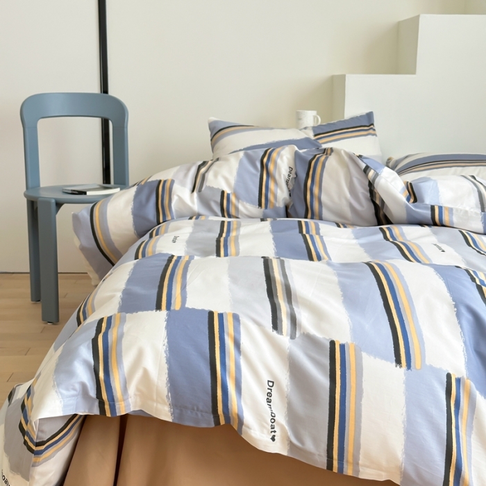 91家纺网 家纺一手货源 找家纺 昔可家纺 2023新款北欧风全棉四件套 荷兰印象