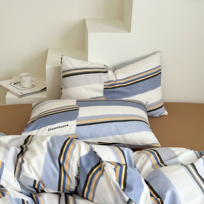 91家纺网 家纺一手货源 找家纺 昔可家纺 2023新款北欧风全棉四件套 荷兰印象