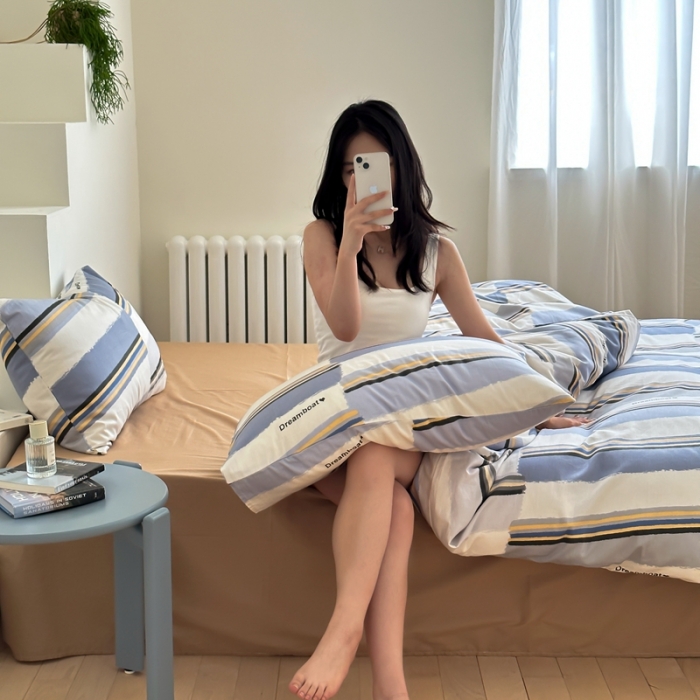 91家纺网 家纺一手货源 找家纺 昔可家纺 2023新款北欧风全棉四件套 荷兰印象