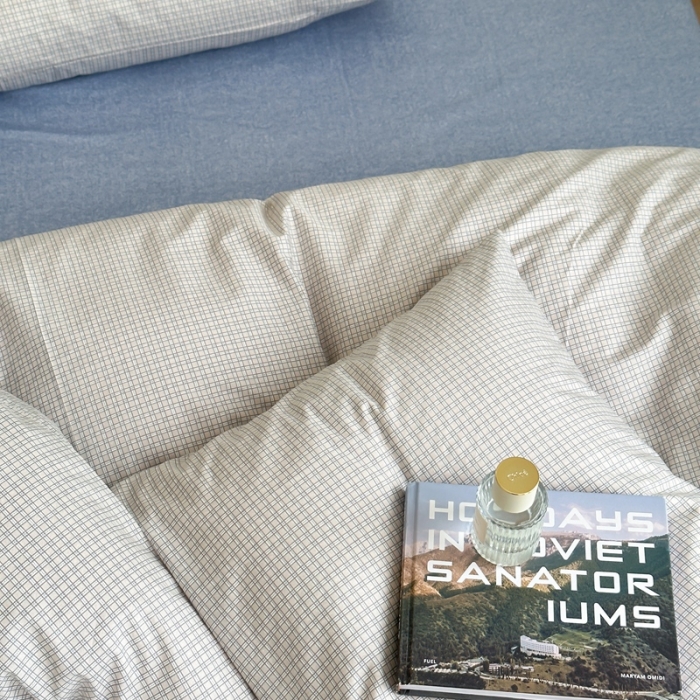 91家纺网 家纺一手货源 找家纺 昔可家纺 2023新款北欧风全棉四件套 机理格