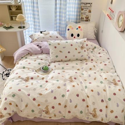 91家纺网 家纺一手货源 找家纺 （总）昔可 2023新款学生季卡通普通款四件套