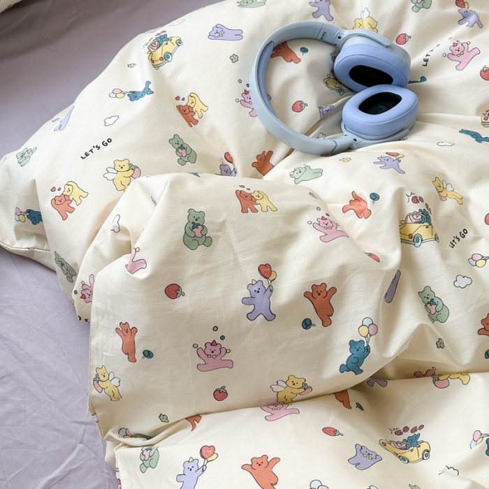 91家纺网 家纺一手货源 找家纺 （总）昔可 2023新款学生季卡通普通款四件套