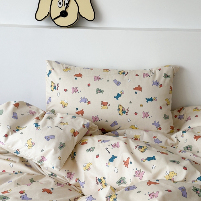 91家纺网 家纺一手货源 找家纺 （总）昔可 2023新款学生季卡通普通款四件套