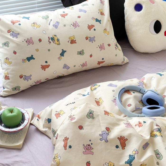 91家纺网 家纺一手货源 找家纺 （总）昔可 2023新款学生季卡通普通款四件套