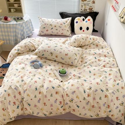 昔可 2023新款学生季卡通普通款四件套 彩色气球熊