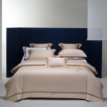 91家纺网 家纺一手货源 找家纺 （总）高大尚 2023新款长绒棉高端绣花四件套缇妮