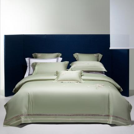 91家纺网 家纺一手货源 找家纺 （总）高大尚 2023新款长绒棉高端绣花四件套缇妮