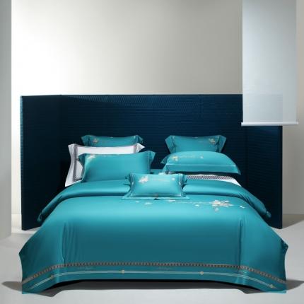 91家纺网 家纺一手货源 找家纺 （总）高大尚 2023新款长绒棉高端绣花四件套缇妮