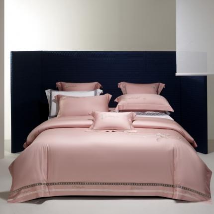 91家纺网 家纺一手货源 找家纺 （总）高大尚 2023新款长绒棉高端绣花四件套缇妮