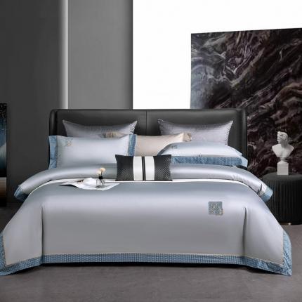 91家纺网 家纺一手货源 找家纺 （总）时亿 2023新款100支长绒棉四件套-凯瑞