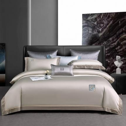 91家纺网 家纺一手货源 找家纺 （总）时亿 2023新款100支长绒棉四件套-凯瑞