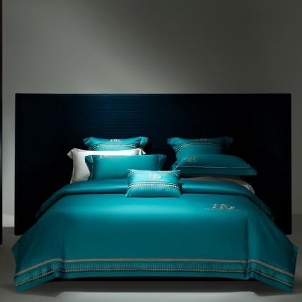 91家纺网 家纺一手货源 找家纺 （总）高大尚 2023新款长绒棉高端绣花四件套贝拉