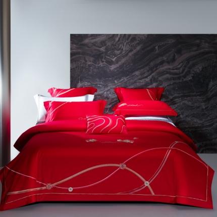 91家纺网 家纺一手货源 找家纺 （总）高大尚 2023新款长绒棉高端绣花四件套兰瑞莎