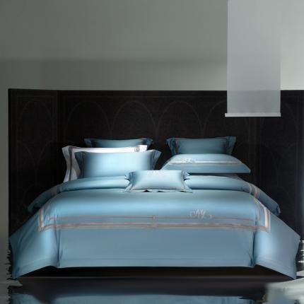 91家纺网 家纺一手货源 找家纺 （总）高大尚 2023新款长绒棉高端绣花四件套莉迪亚