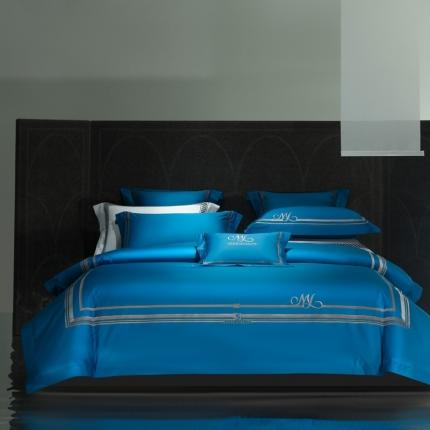 91家纺网 家纺一手货源 找家纺 （总）高大尚 2023新款长绒棉高端绣花四件套莉迪亚