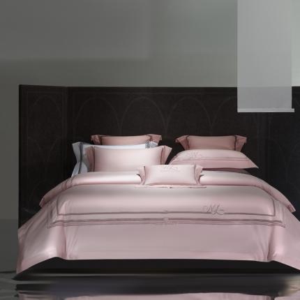 91家纺网 家纺一手货源 找家纺 （总）高大尚 2023新款长绒棉高端绣花四件套莉迪亚