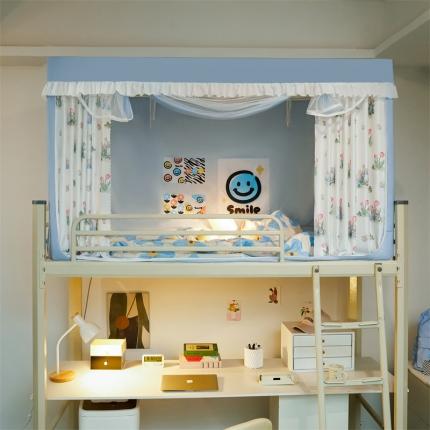 91家纺网 家纺一手货源 找家纺 新太阳 2025新款花边款遮光学生蚊帐 彼得兔