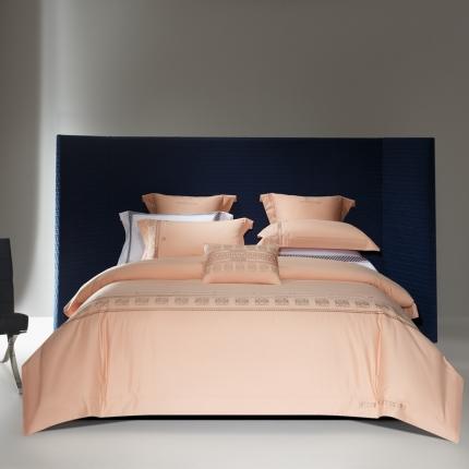 91家纺网 家纺一手货源 找家纺 高大尚 2023新款长绒棉磨毛四件套贝芙丽 南瓜橘