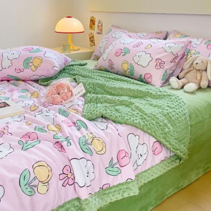 91家纺网 家纺一手货源 找家纺 （总）花伞2023全棉豆豆大豆被春秋被夏被