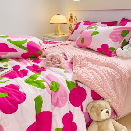 91家纺网 家纺一手货源 找家纺 （总）花伞2023全棉豆豆大豆被春秋被夏被