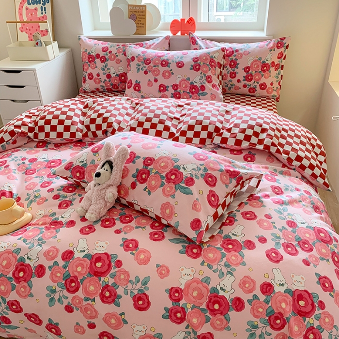 91家纺网 家纺一手货源 找家纺 （总）澳萝拉 2023新款磨毛四件套-卡通系列