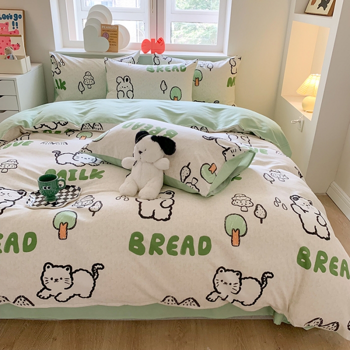 91家纺网 家纺一手货源 找家纺 澳萝拉 2023新款磨毛四件套-卡通系列 森林生活