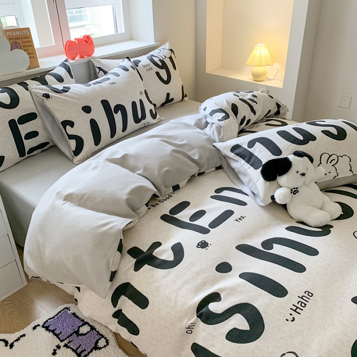 91家纺网 家纺一手货源 找家纺 澳萝拉 2023新款磨毛四件套-卡通系列 小仙兔