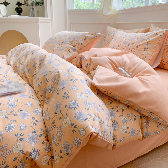 91家纺网 家纺一手货源 找家纺 （总）澳萝拉 2023新款磨毛四件套-花卉系列