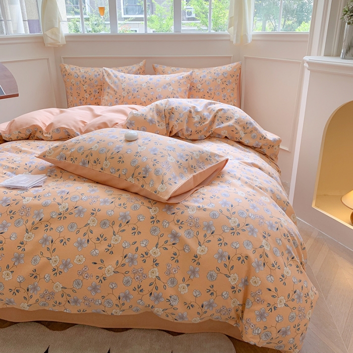 91家纺网 家纺一手货源 找家纺 澳萝拉 2023新款磨毛四件套-花卉系列 暗香