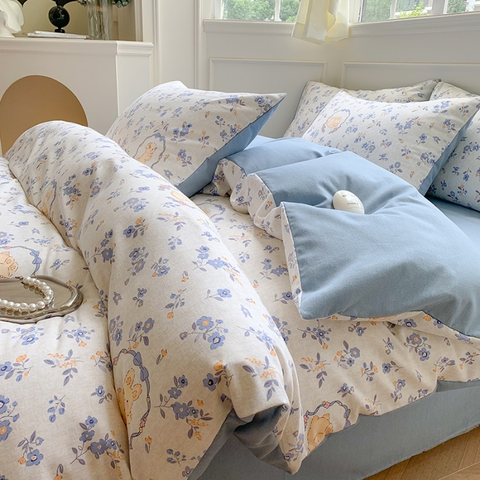 91家纺网 家纺一手货源 找家纺 澳萝拉 2023新款磨毛四件套-花卉系列 花海