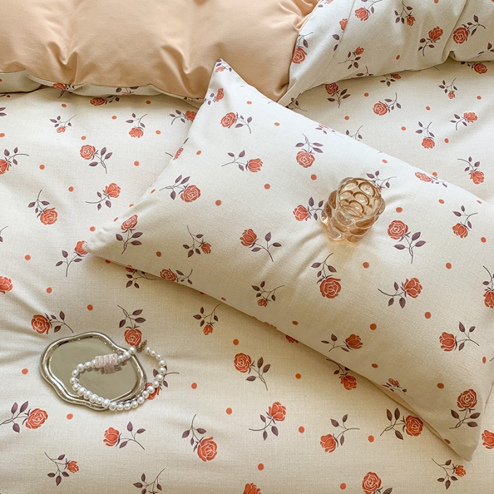 91家纺网 家纺一手货源 找家纺 澳萝拉 2023新款磨毛四件套-花卉系列 花开半夏