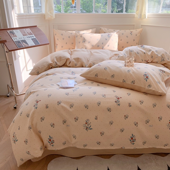 91家纺网 家纺一手货源 找家纺 澳萝拉 2023新款磨毛四件套-花卉系列 花溪