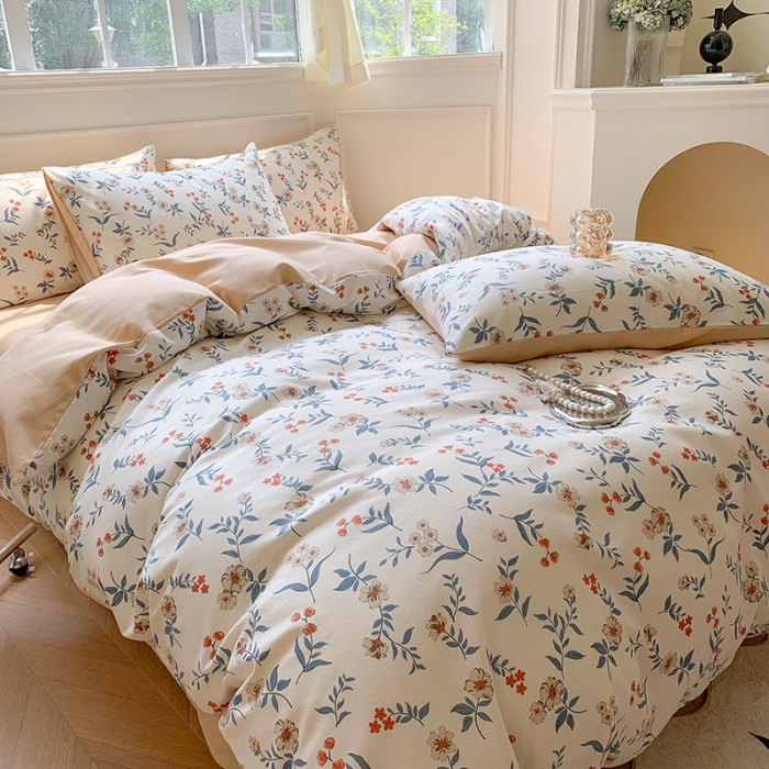 91家纺网 家纺一手货源 找家纺 澳萝拉 2023新款磨毛四件套-花卉系列 心意