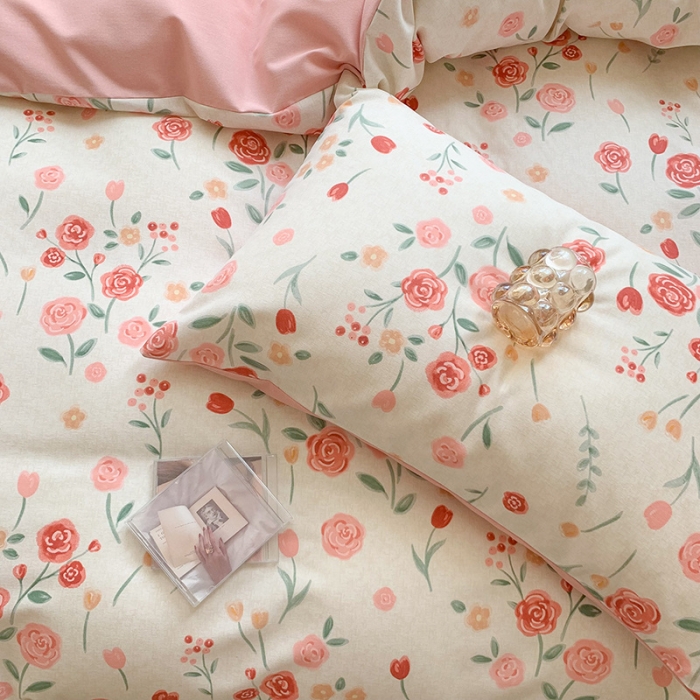 91家纺网 家纺一手货源 找家纺 澳萝拉 2023新款磨毛四件套-花卉系列 缨姿