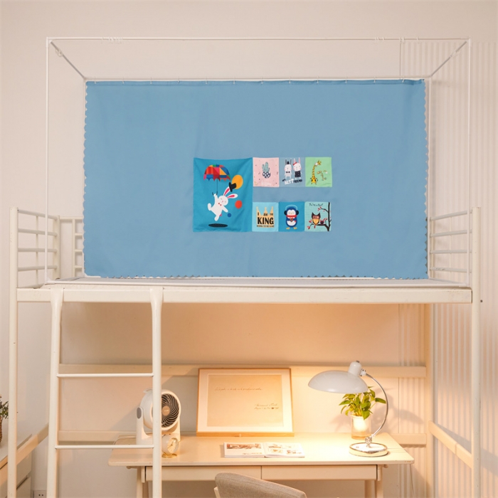 91家纺网 家纺一手货源 找家纺 初心 2025新款床帘款学生宿舍蚊帐 天空蓝