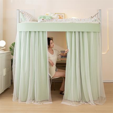 91家纺网 家纺一手货源 找家纺 飞轮海 2023新款外扩延伸-U型桌帘系列涂银强遮光 果绿