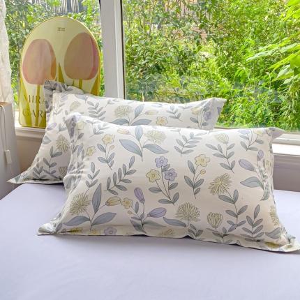 91家纺网 家纺一手货源 找家纺 金鑫汇 2023新款喷气全棉枕套一对 诗情画意