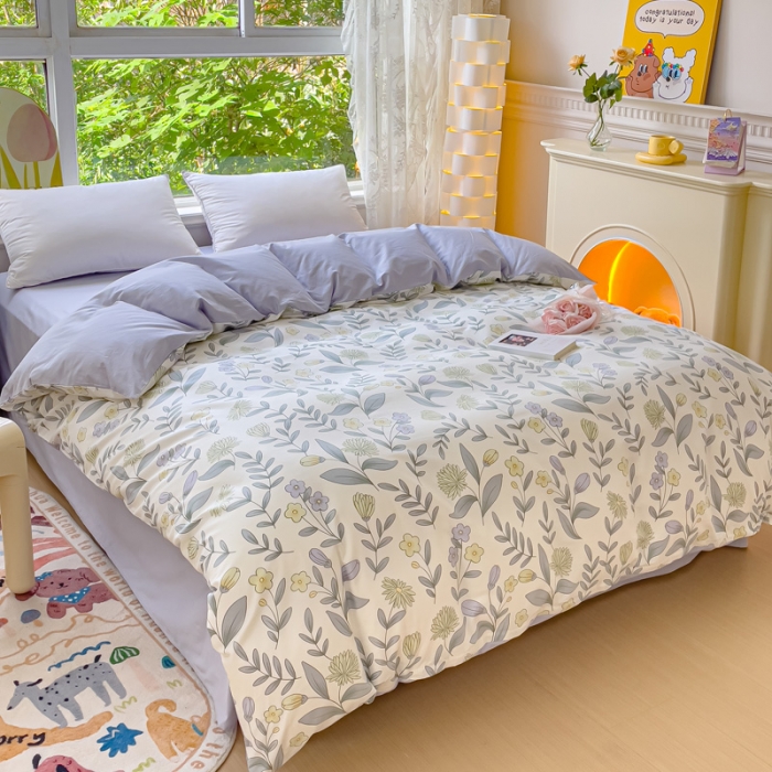 91家纺网 家纺一手货源 找家纺 金鑫汇 2022新款喷气全棉被套 诗情画意