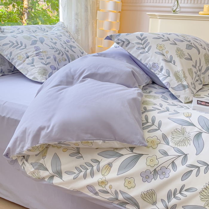 91家纺网 家纺一手货源 找家纺 金鑫汇 2022新款喷气全棉被套 诗情画意