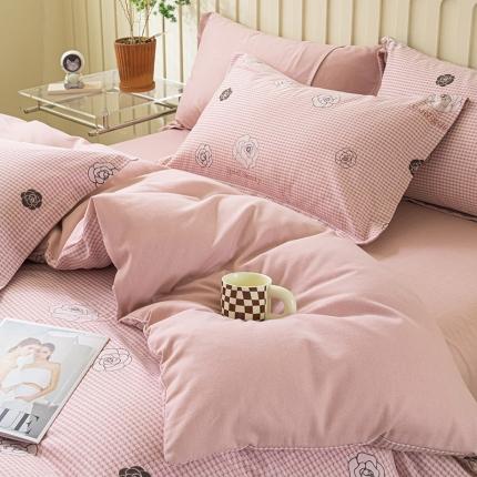 91家纺网 家纺一手货源 找家纺 （总）卡巴伦家纺 2023新款磨毛小清新印花系列四件套