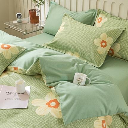 91家纺网 家纺一手货源 找家纺 （总）卡巴伦家纺 2023新款磨毛小清新印花系列四件套