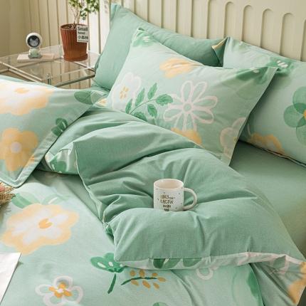 91家纺网 家纺一手货源 找家纺 （总）卡巴伦家纺 2023新款磨毛小清新印花系列四件套