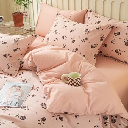 91家纺网 家纺一手货源 找家纺 （总）卡巴伦家纺 2023新款磨毛小清新印花系列四件套