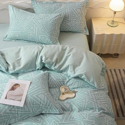 91家纺网 家纺一手货源 找家纺 （总）卡巴伦家纺 2023新款磨毛北欧风印花系列四件套