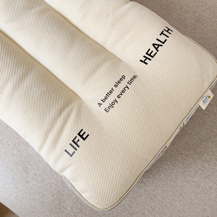 91家纺网 家纺一手货源 找家纺 爱尚家枕芯 2023新款日式针织呵护护颈定型枕 米黄